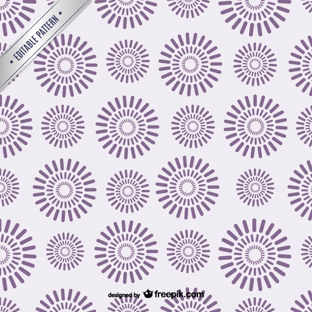 Purple flowers seamless pattern