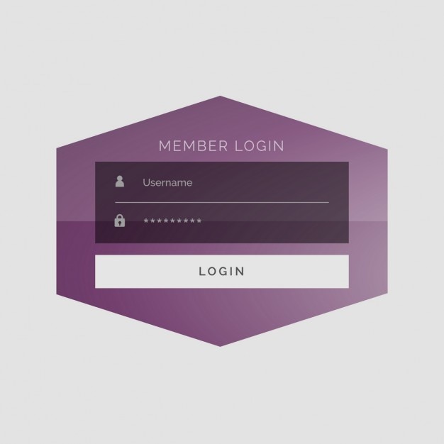 Free Vector Purple Geometric Login Template