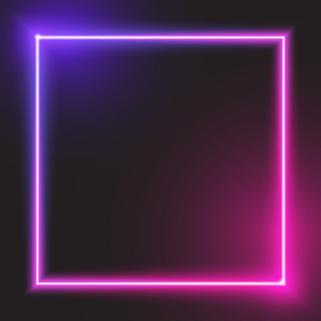 Premium Vector | Purple glowing square banner