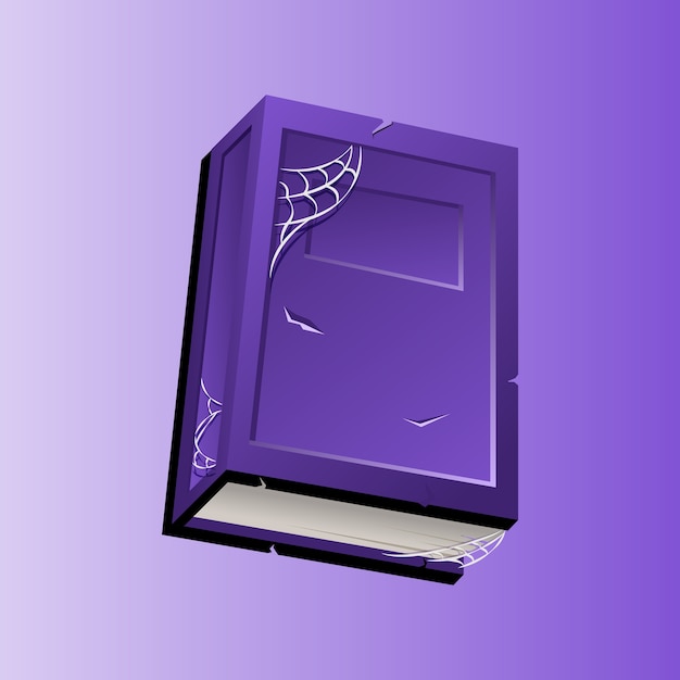 Premium Vector Purple Halloween Old Book Icon With Spider Webs For 2d Games Premium Vector Purple Halloween Old Book Icon With Spider Webs For 2d Games
