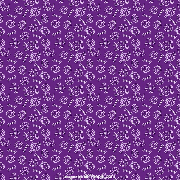 Purple halloween pattern Free Vector