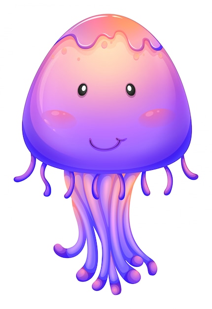 A purple jellyfish | Free Vector