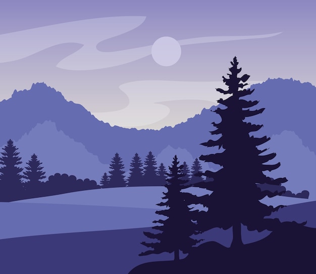 Free Free 243 Mountain Range With Trees Svg SVG PNG EPS DXF File