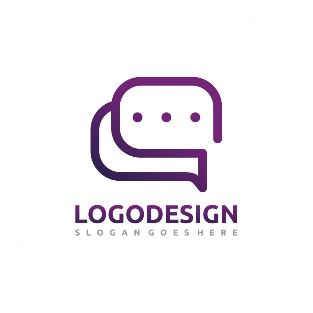 Download Free Purple Logo With Chat Bubbles Free Vector Use our free logo maker to create a logo and build your brand. Put your logo on business cards, promotional products, or your website for brand visibility.