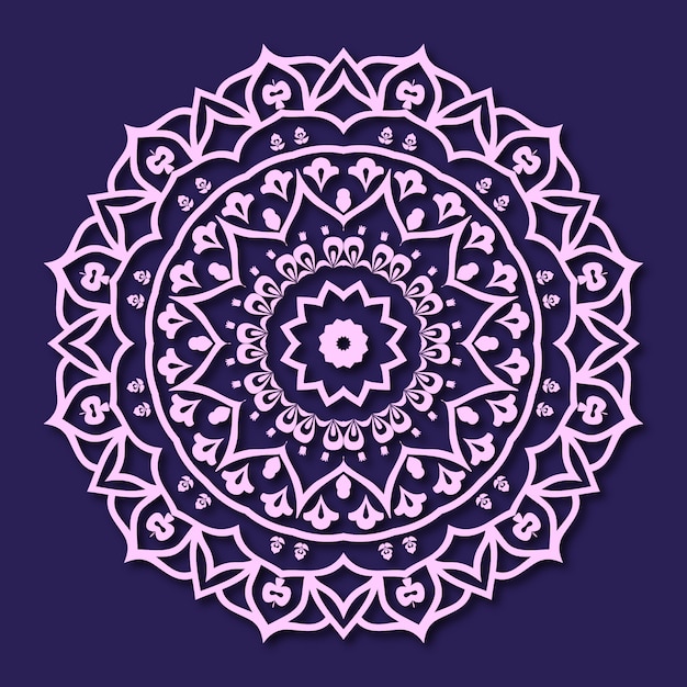 Premium Vector | Purple mandala design