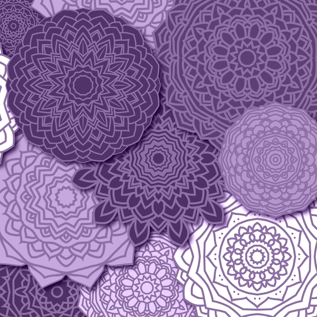 Purple mandala pattern background Vector | Free Download