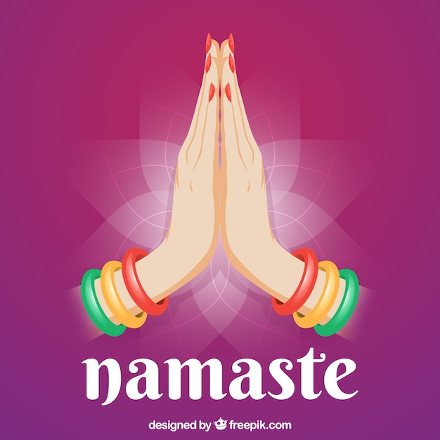 Free Vector | Purple namaste background