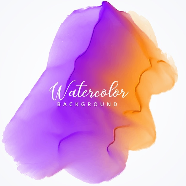 Free Vector Purple And Orange Watercolor Stain Background