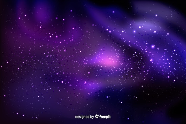 Free Vector Purple Sky With Stars Background