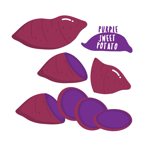 Purple sweet potato Vector | Premium Download