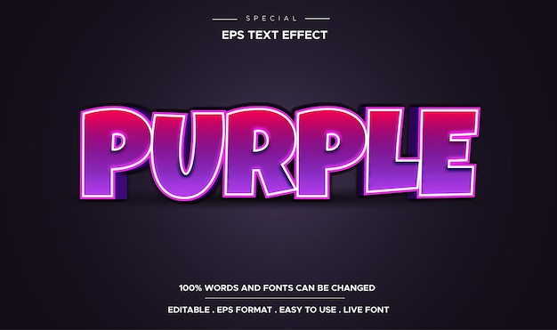 photoshop text style purple metallic