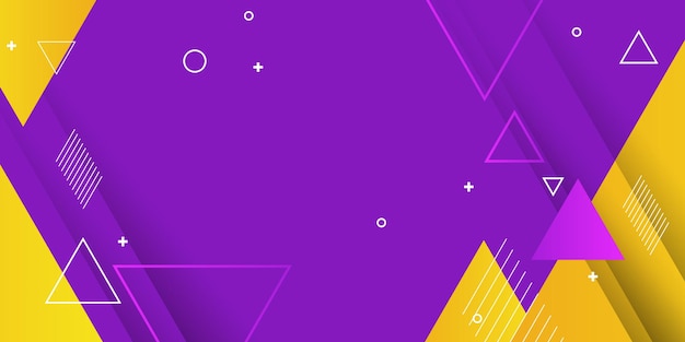 Premium Vector | Purple and yellow background. abstract geometric trendy design.