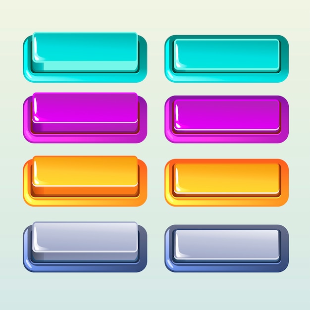 Premium Vector | Push buttons for a game or web design element