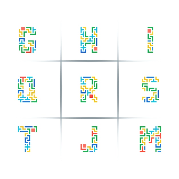 Premium Vector Puzzle Piece Letter Logo Design Set