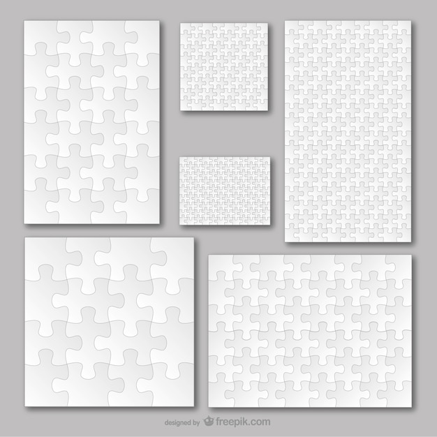 Download Puzzle template vector set Vector | Free Download