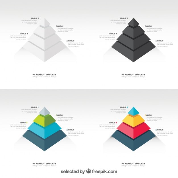 Free Vector | Pyramid graphics