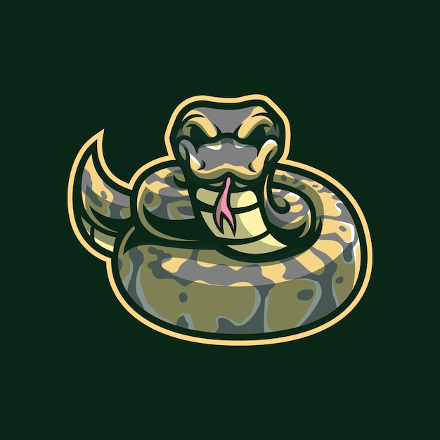 Premium Vector | Python mascot logo design