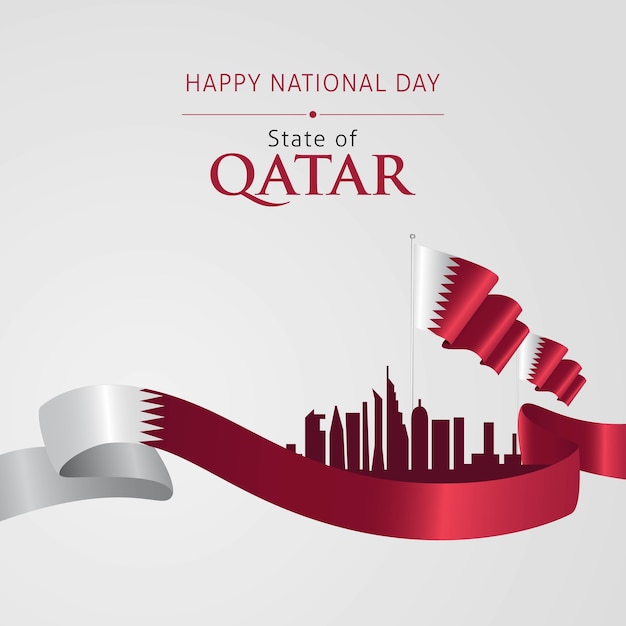Qatar national day Vector Premium Download