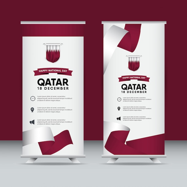 Qatar poster set Premium Vector