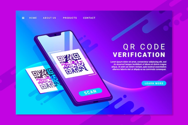 free-vector-qr-code-landing-page