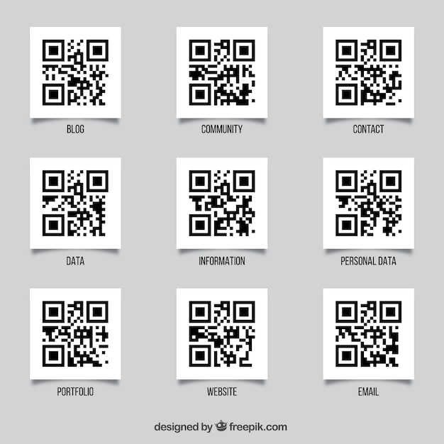 Qr Code Pack Free Vector