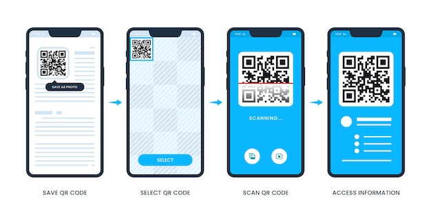 qr-code-scan-steps-on-smartphone-free-vector