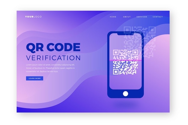 Free Vector | Qr code scanning landing page