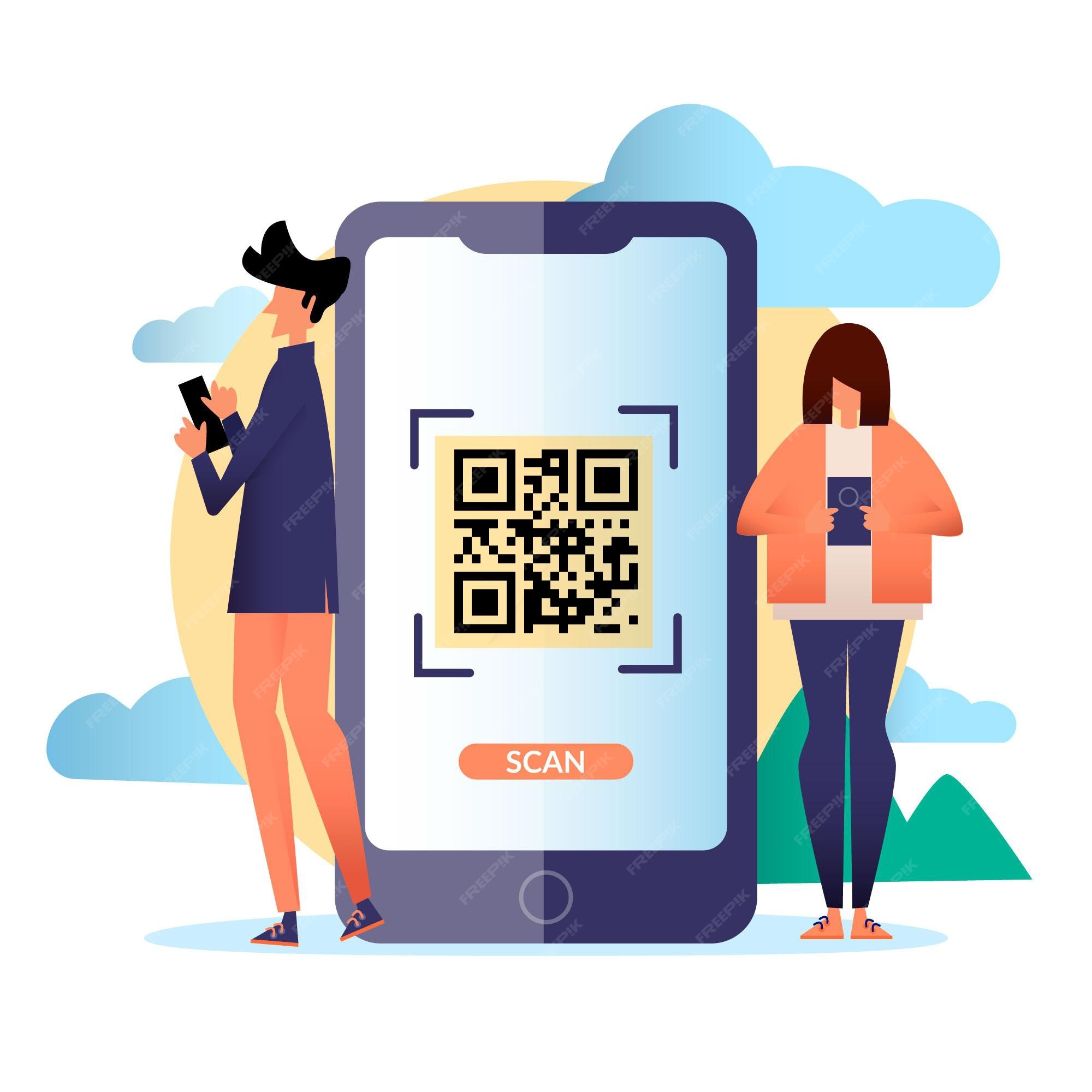 Premium Vector | Qr code scanning theme