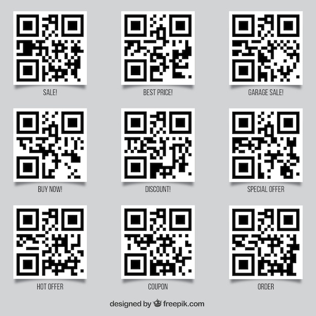 Download Qr code set | Free Vector