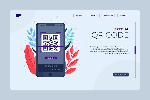 Free Vector | Qr code verification landing page