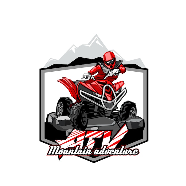 Download Free Quad Bike Off Road Atv Logo Mountain Adventure Premium Vector Use our free logo maker to create a logo and build your brand. Put your logo on business cards, promotional products, or your website for brand visibility.