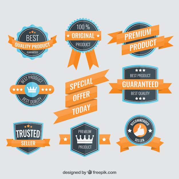 Download Quality badges | Free Vector