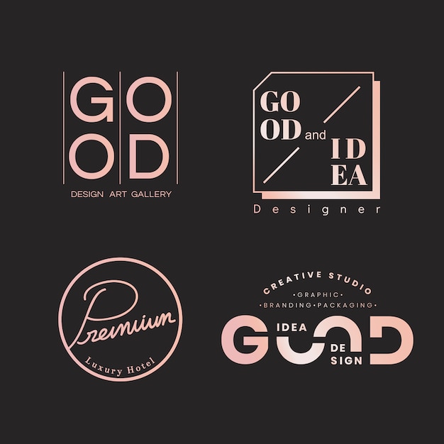 Quality logo sets Vector | Free Download