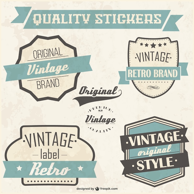 Download Quality stickers set Vector | Free Download