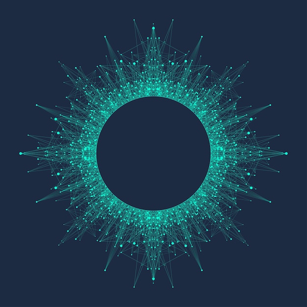 Premium Vector | Quantum computer technology concept. deep learning ...