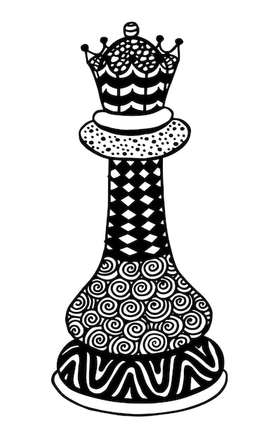 Download Premium Vector | Queen chess piece vector illustration art