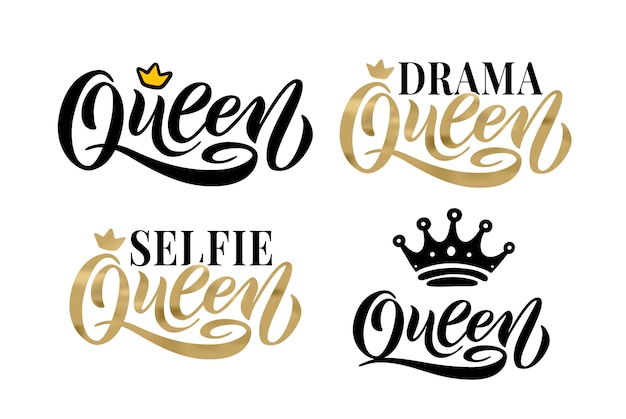Download Vector Gold Queen Logo PSD - Free PSD Mockup Templates