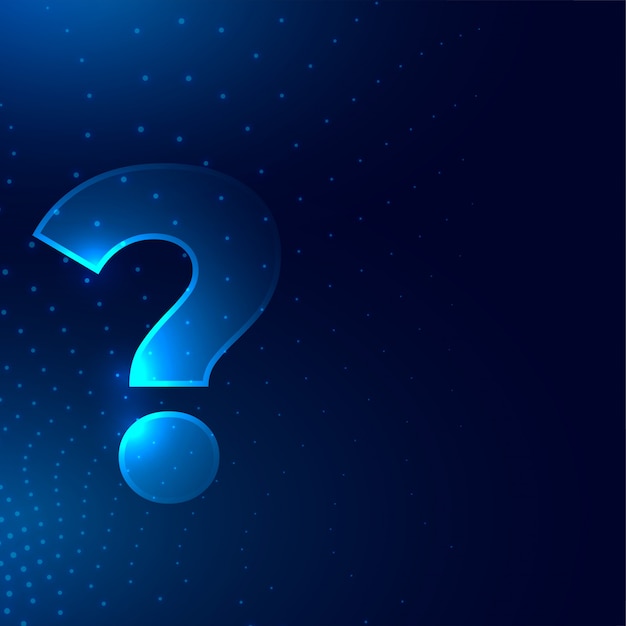 Free Vector | Question mark sign on glowing digital style background