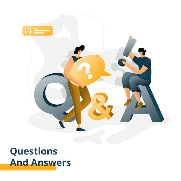 Premium Vector | Questions And Answers Illustration