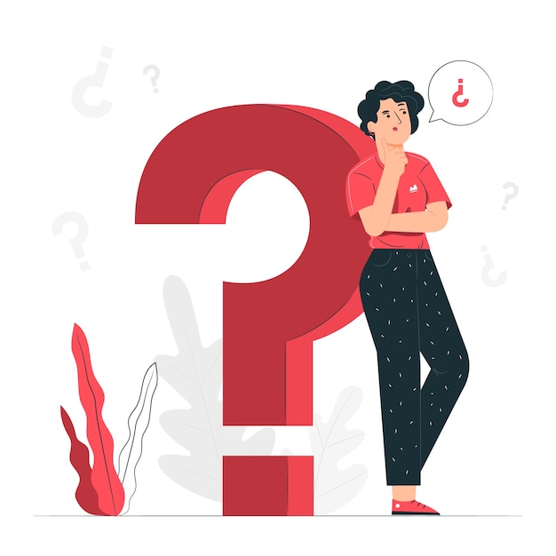 Questions concept illustration Free Vector