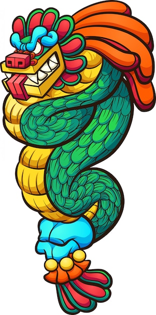 Quetzalcoatl God Premium Vector