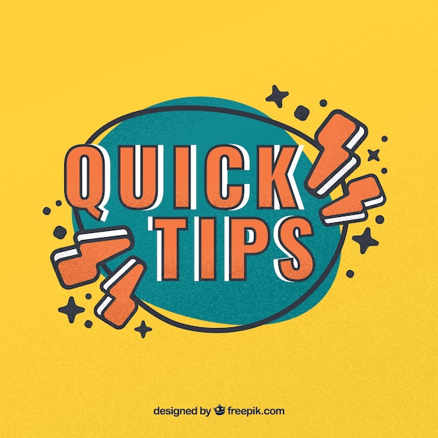 Quick tip concept with flat design Free Vector