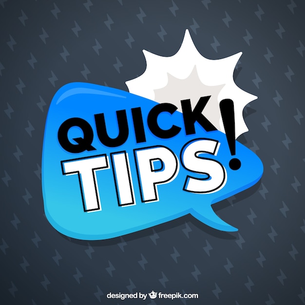 Quick tips composition with flat design Free Vector