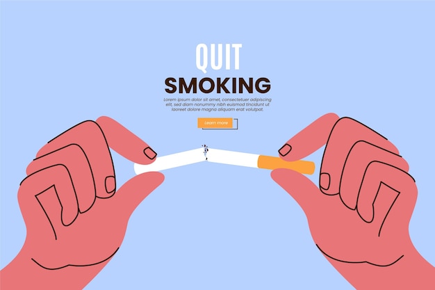 Premium Vector | Quit smoking illustration