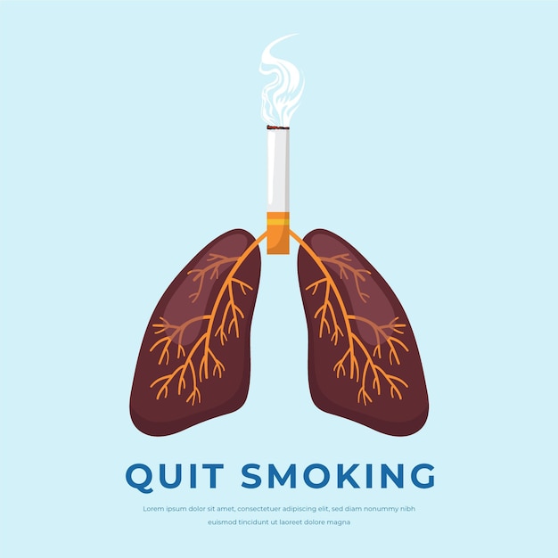 Premium Vector | Quit smoking illustration