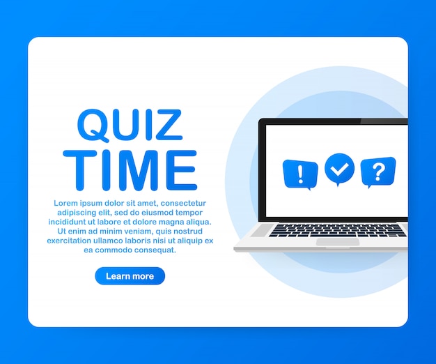Download Free Quiz Time Quiz Online On Laptop Template Premium Vector Use our free logo maker to create a logo and build your brand. Put your logo on business cards, promotional products, or your website for brand visibility.