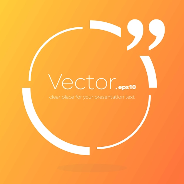 Quote, empty speech bubble, banner. Premium Vector