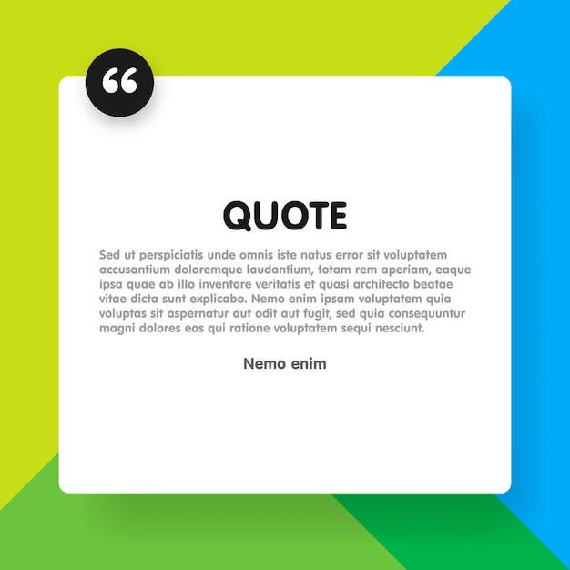 Download Free Quote Rectangle With Sample Text Informatio Template Premium Vector Use our free logo maker to create a logo and build your brand. Put your logo on business cards, promotional products, or your website for brand visibility.