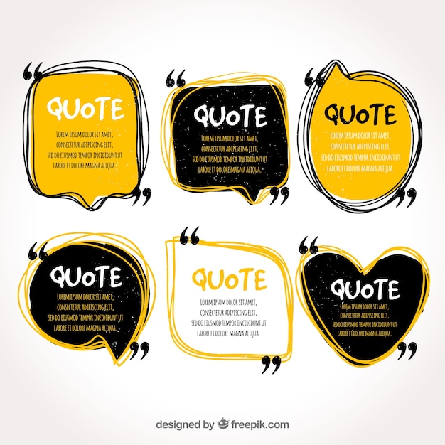 Download Free Vector | Quote template collection