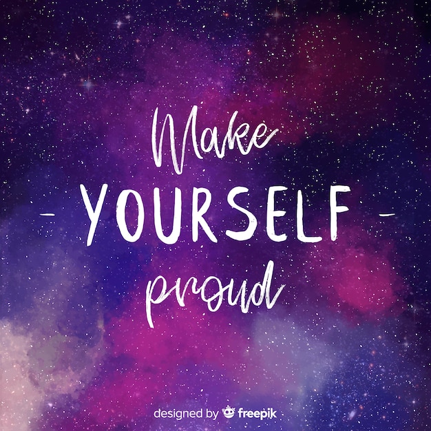 Quote with galaxy concept Vector | Free Download